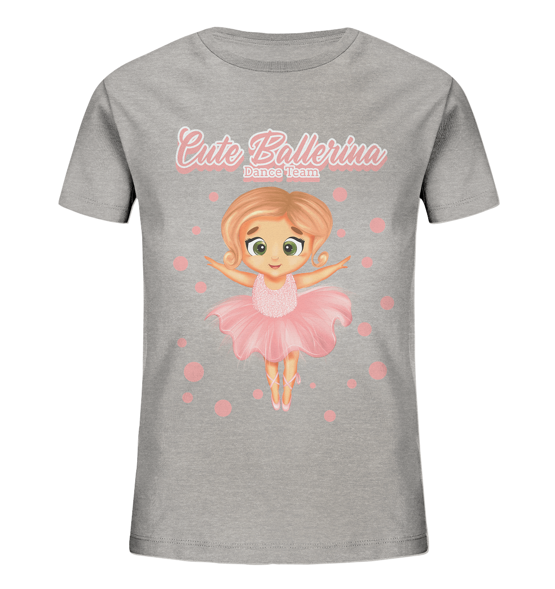 Ballerina Kinder Shirt in grau mit kleinen Ballerina Cartoon