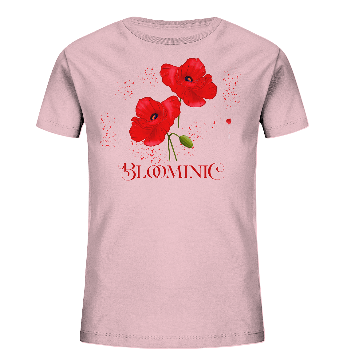 Mohnblumen Kinder T-Shirt Bloominic in rosa red poppy 