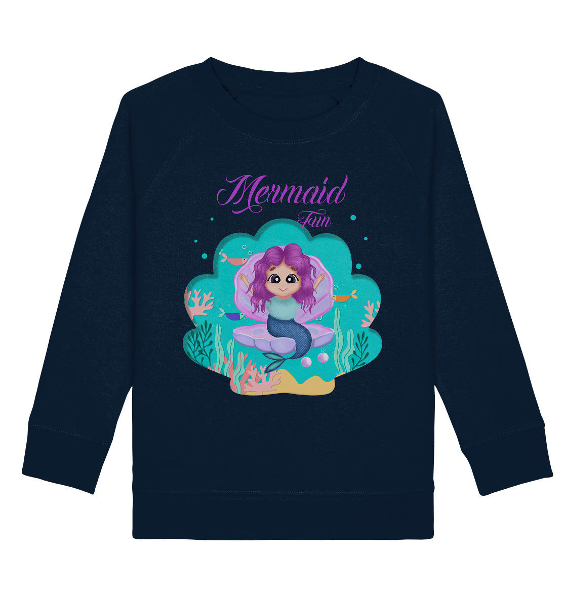 Meerjungfrau Sweatshirt Mermaid Fun meerjungfau cartoon sweatshirt von bloominic in navy blau