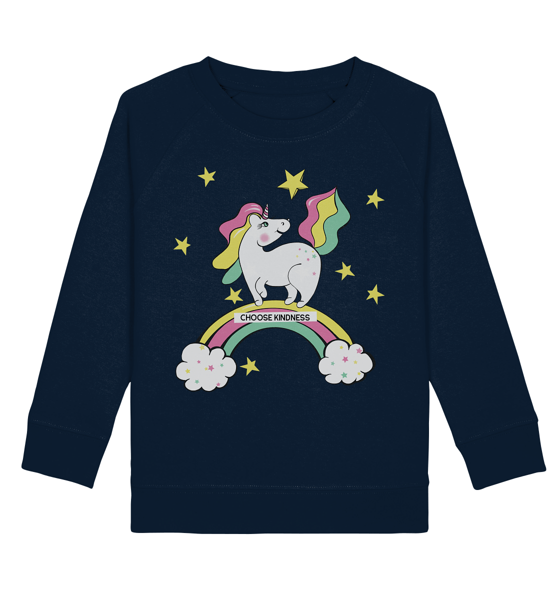 Einhorn Sweatshirt Unicorn choose kindness sweatshirt in navy blau