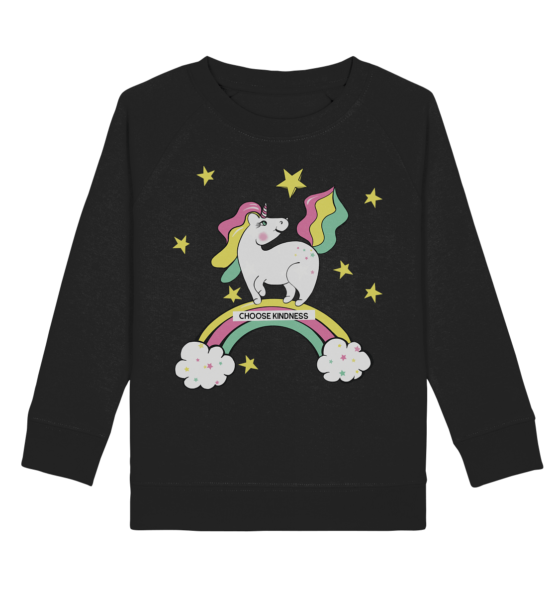 Einhorn Sweatshirt Unicorn choose kindness sweatshirt in schwarz