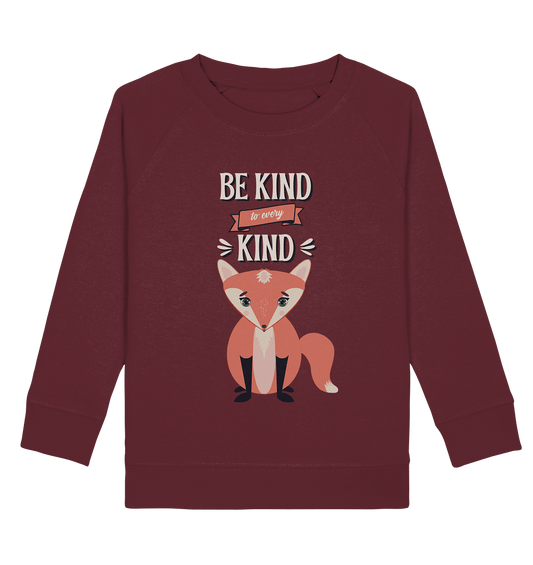Fuchs Sweatshirt mit handgezeichneten, süßen Fuchs.Kinder Sweatshirt mit handgezeichneten, süßen Fuchs.Kinder Sweatshirt in burgundi mit handgezeichneten, süßen Fuchs.