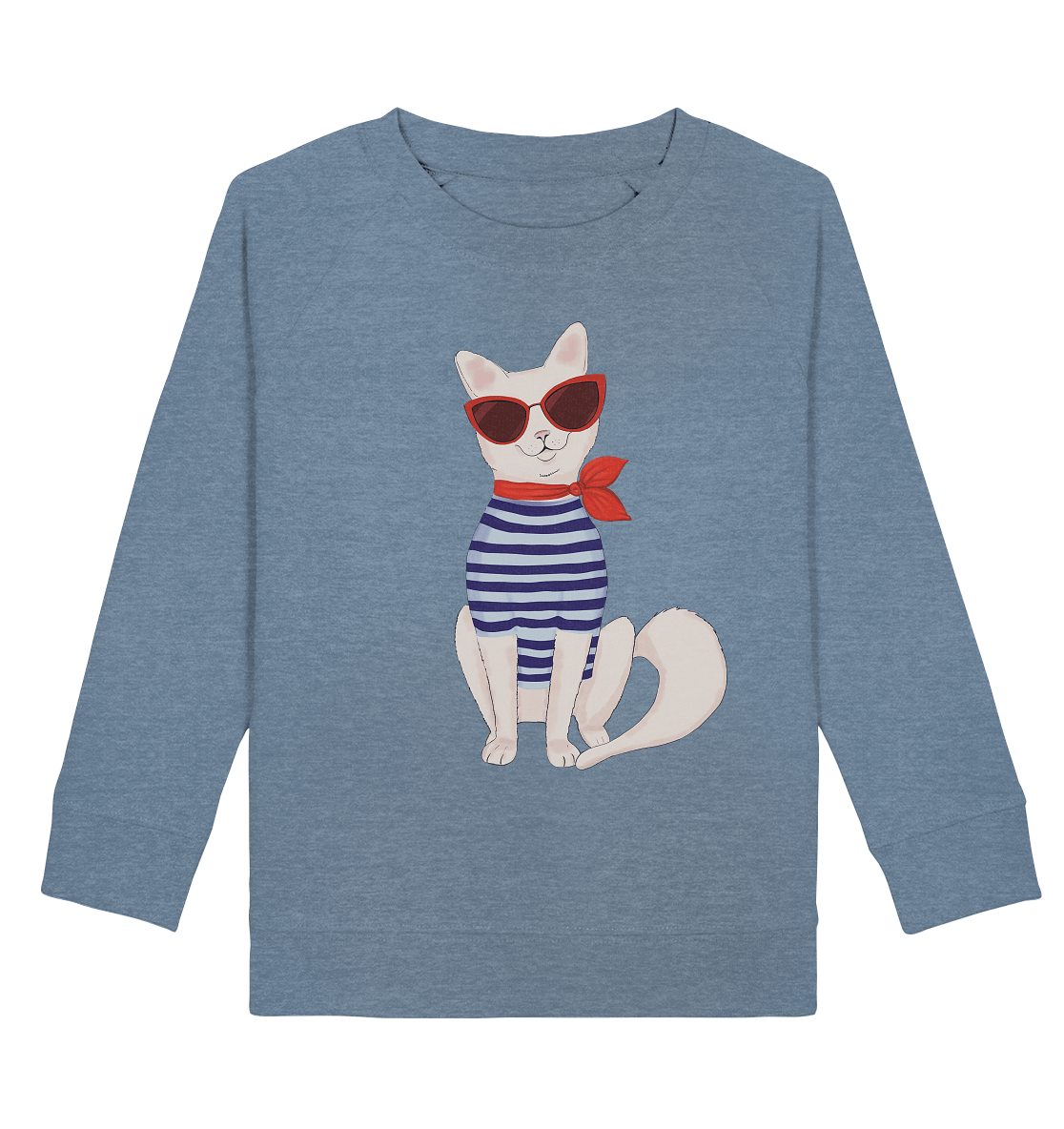 Katze Sweatshirt Fashion Katze mit matrosenhemd