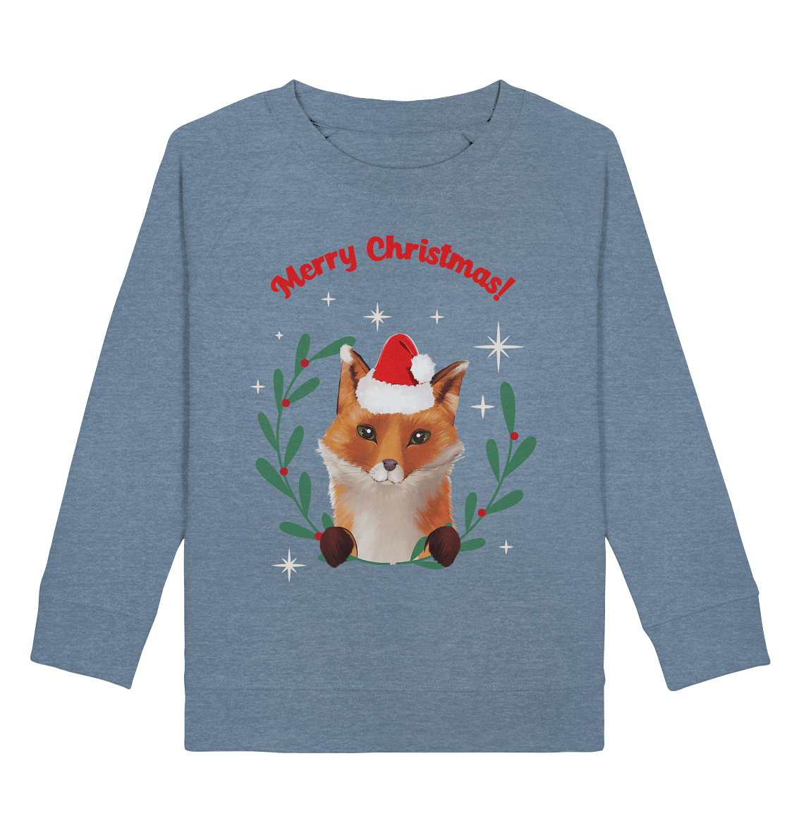 Weihnachtspullover Fuchs mit Weihnachtsmütze