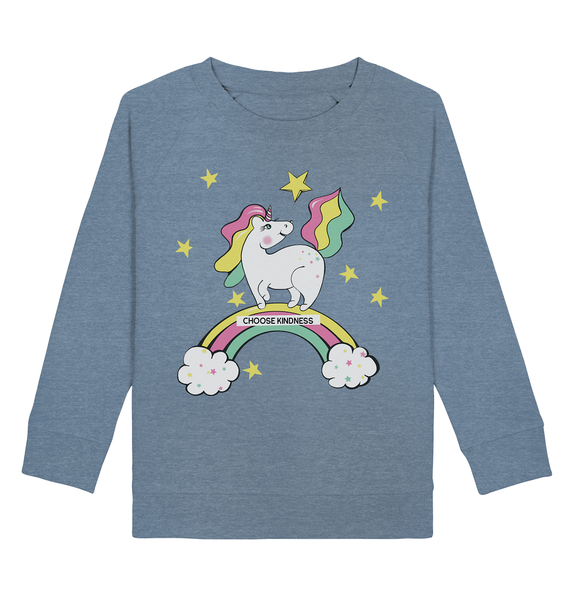 Einhorn Sweatshirt Unicorn choose kindness sweatshirt in blau