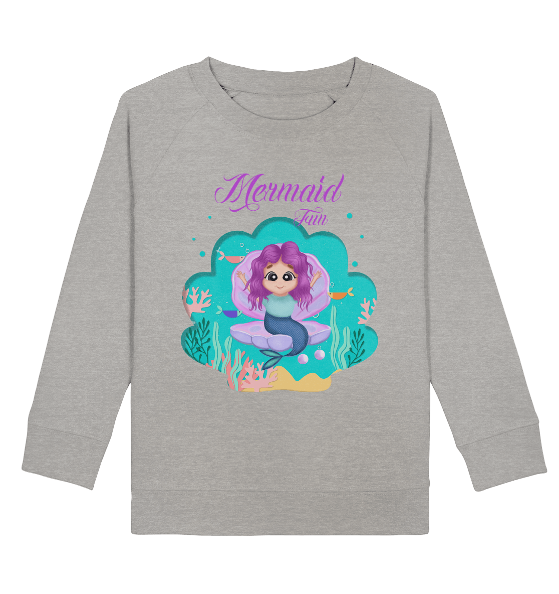 Meerjungfrau Sweatshirt Mermaid Fun meerjungfrau cartoon sweatshirt in grau von bloominic