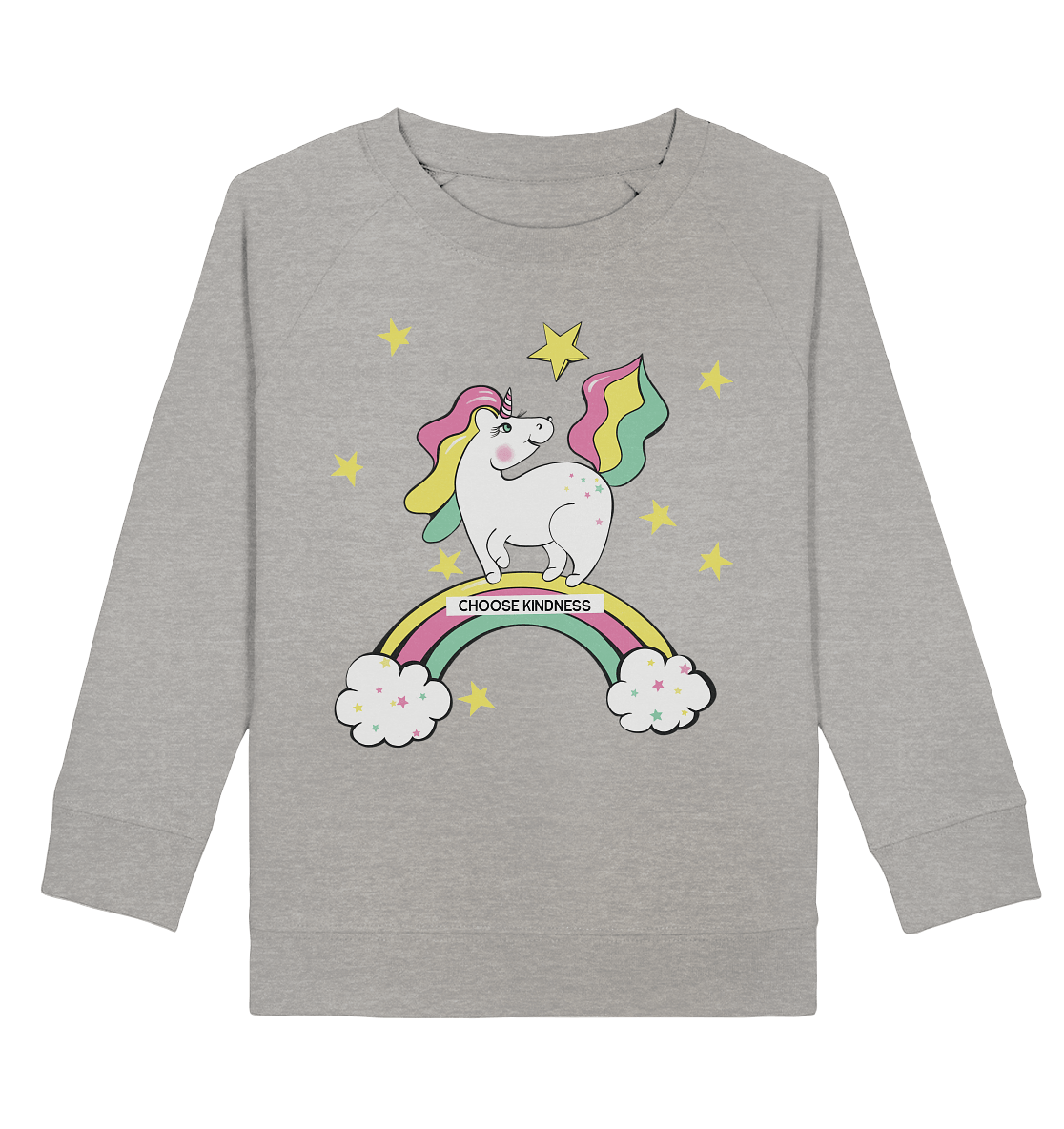 Einhorn Sweatshirt Unicorn choose kindness sweatshirt in grau