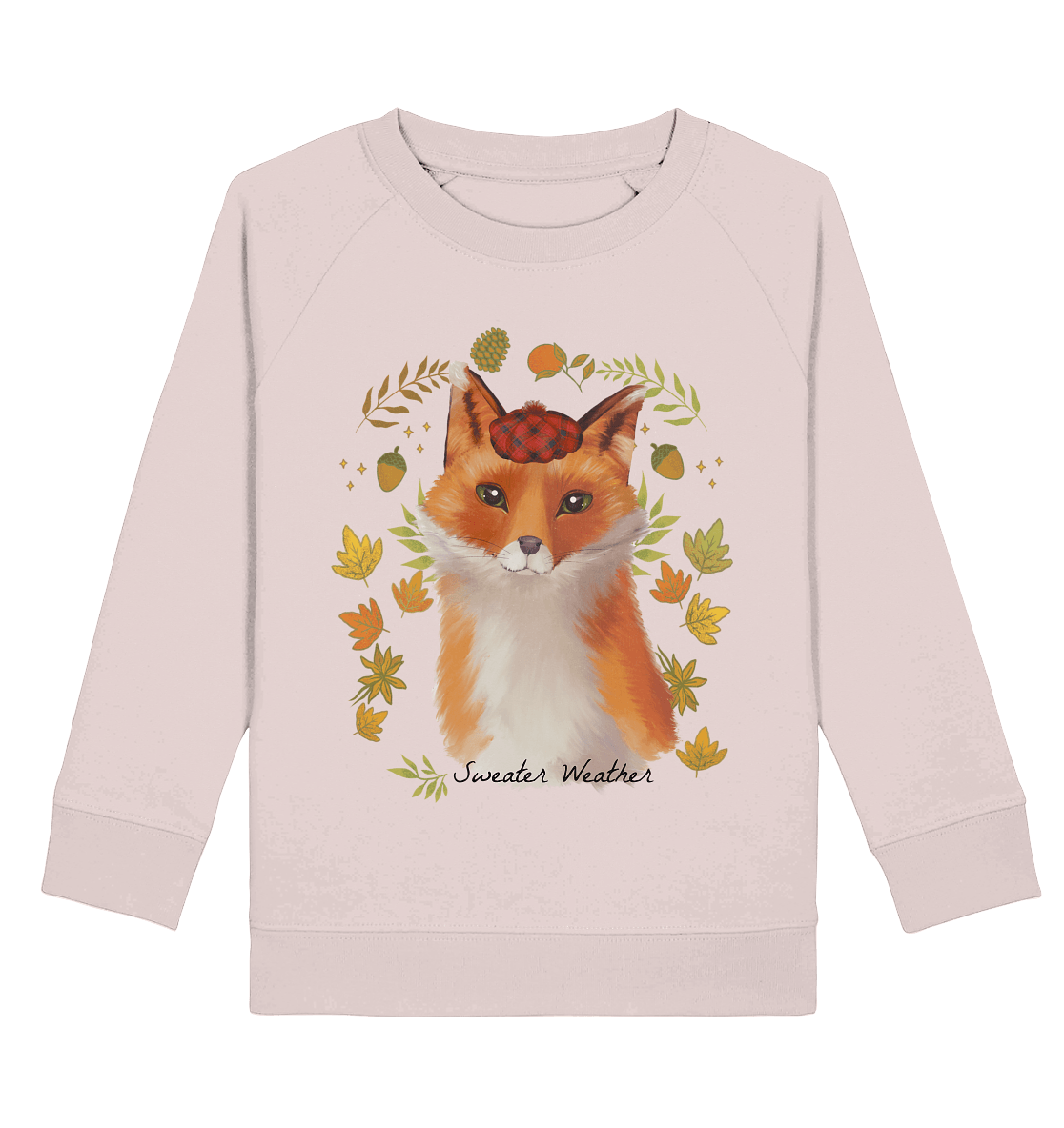 Fuchs im Herbst Kinder Sweatshirt mit kleinem Fuchs Print