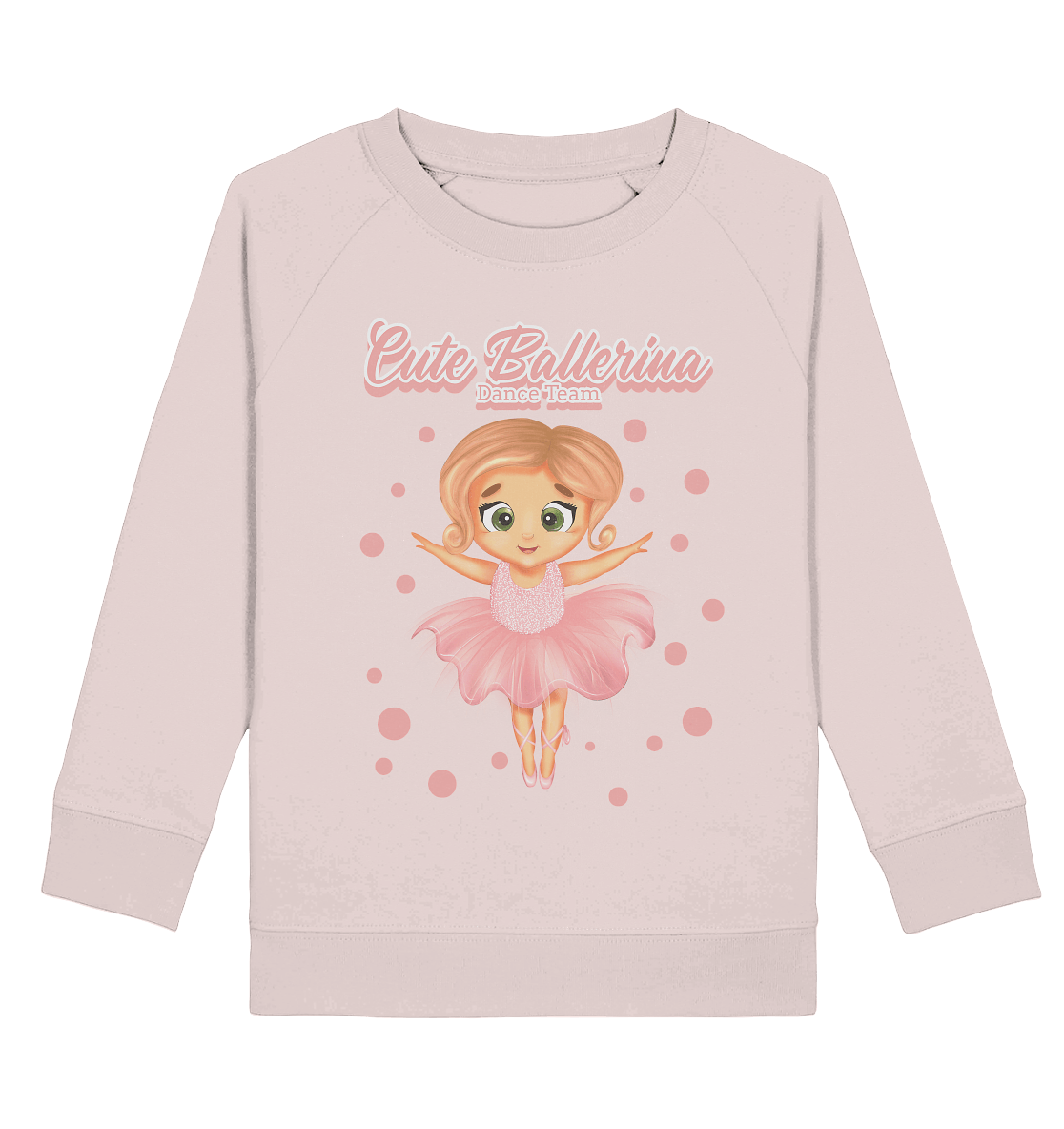 Ballerina Sweatshirt cute ballerina dance teamSweatshirt mit handgezeichneten Ballerina Cartoon in rosa