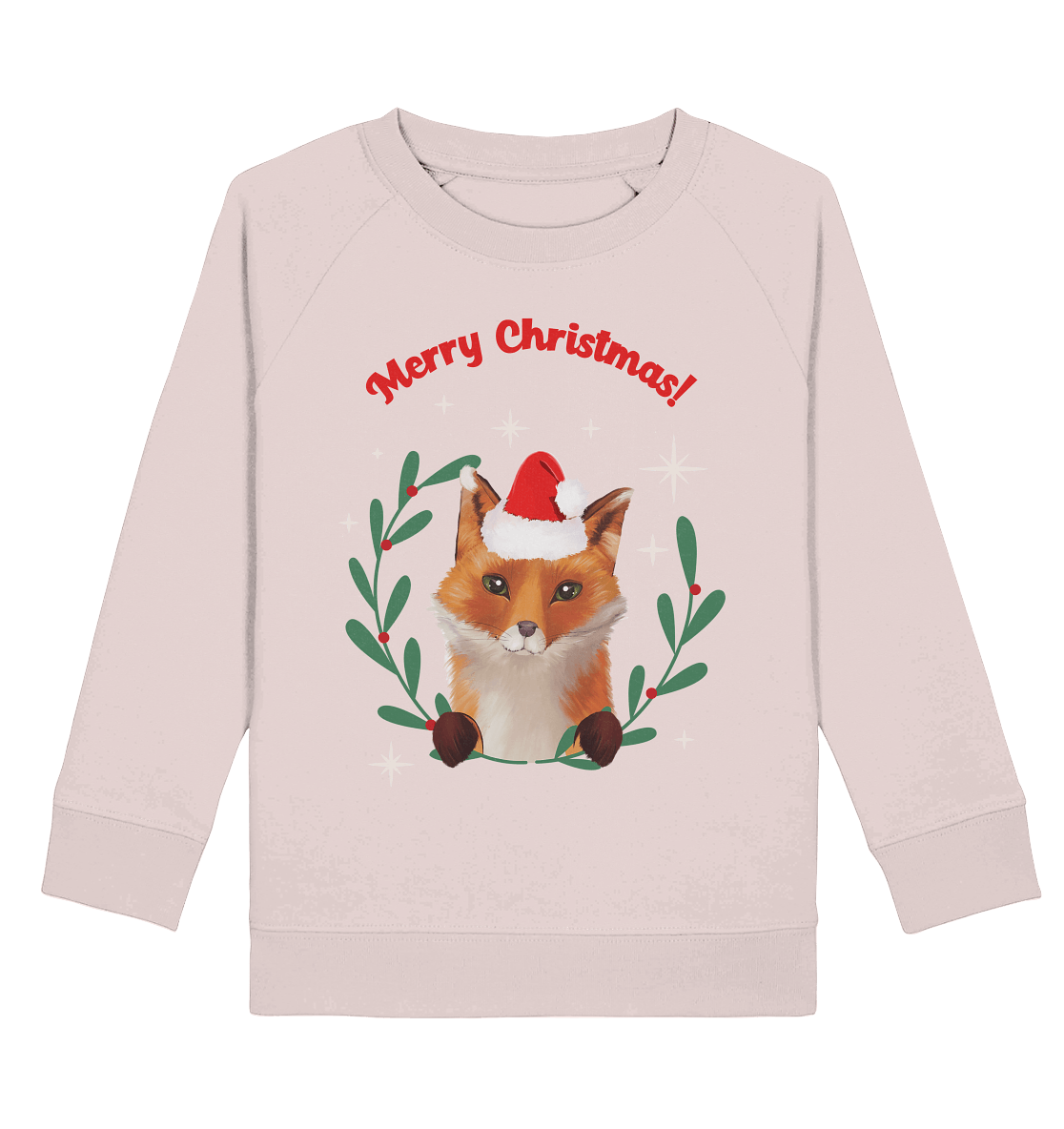 Weihnachtspullover Fuchs mit Weihnachtsmütze