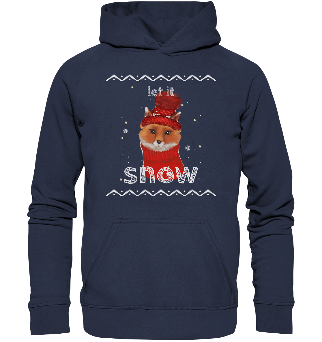 Fuchs Kinder Pullover kaufen Hoodie Let it snow bestellen – BLOOMINIC