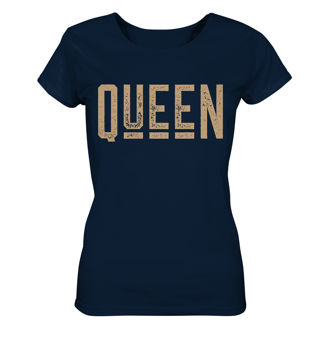 QUEEN T- Shirt in navy blau