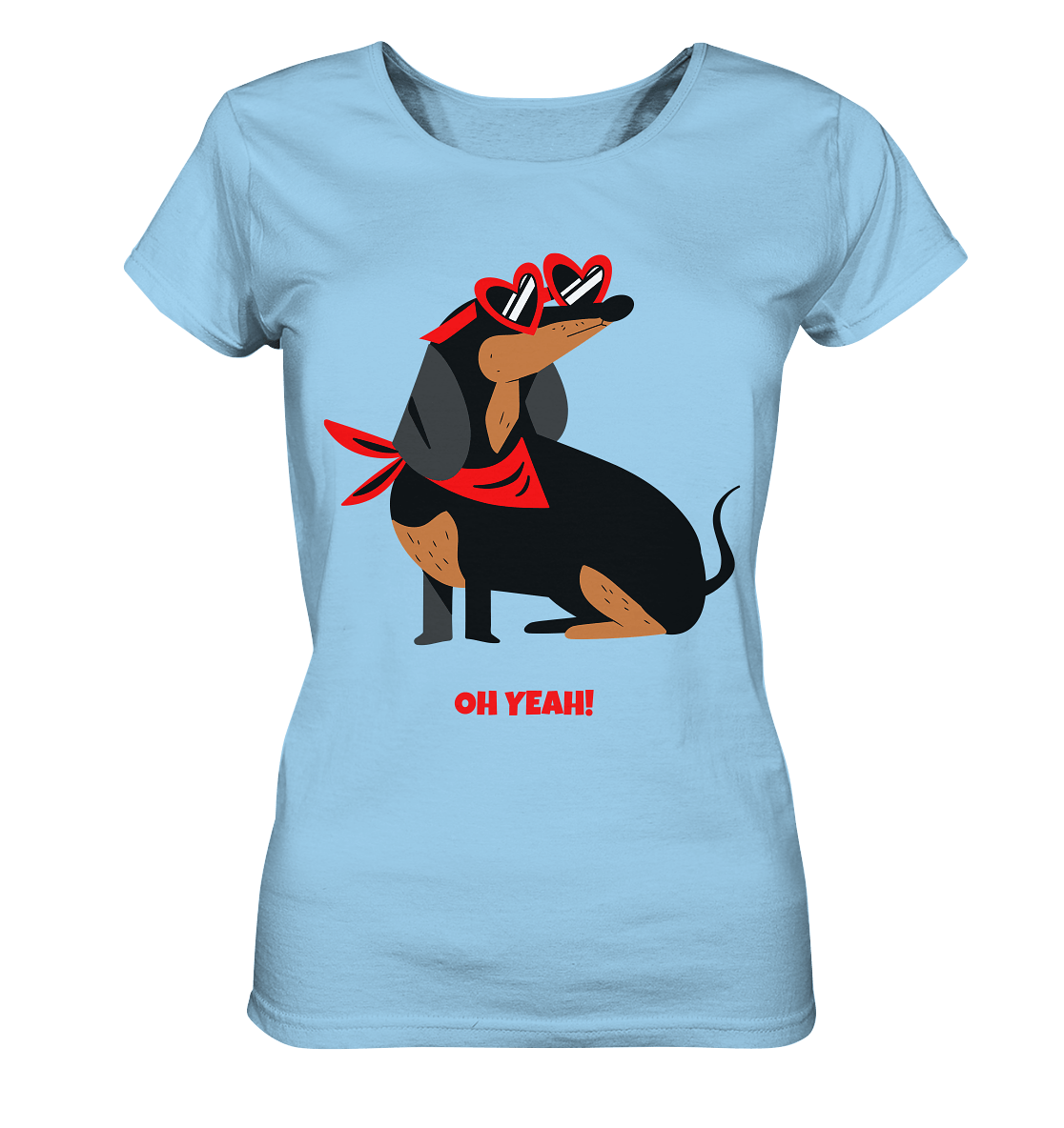 Dackel Hund Shirt in hell blau