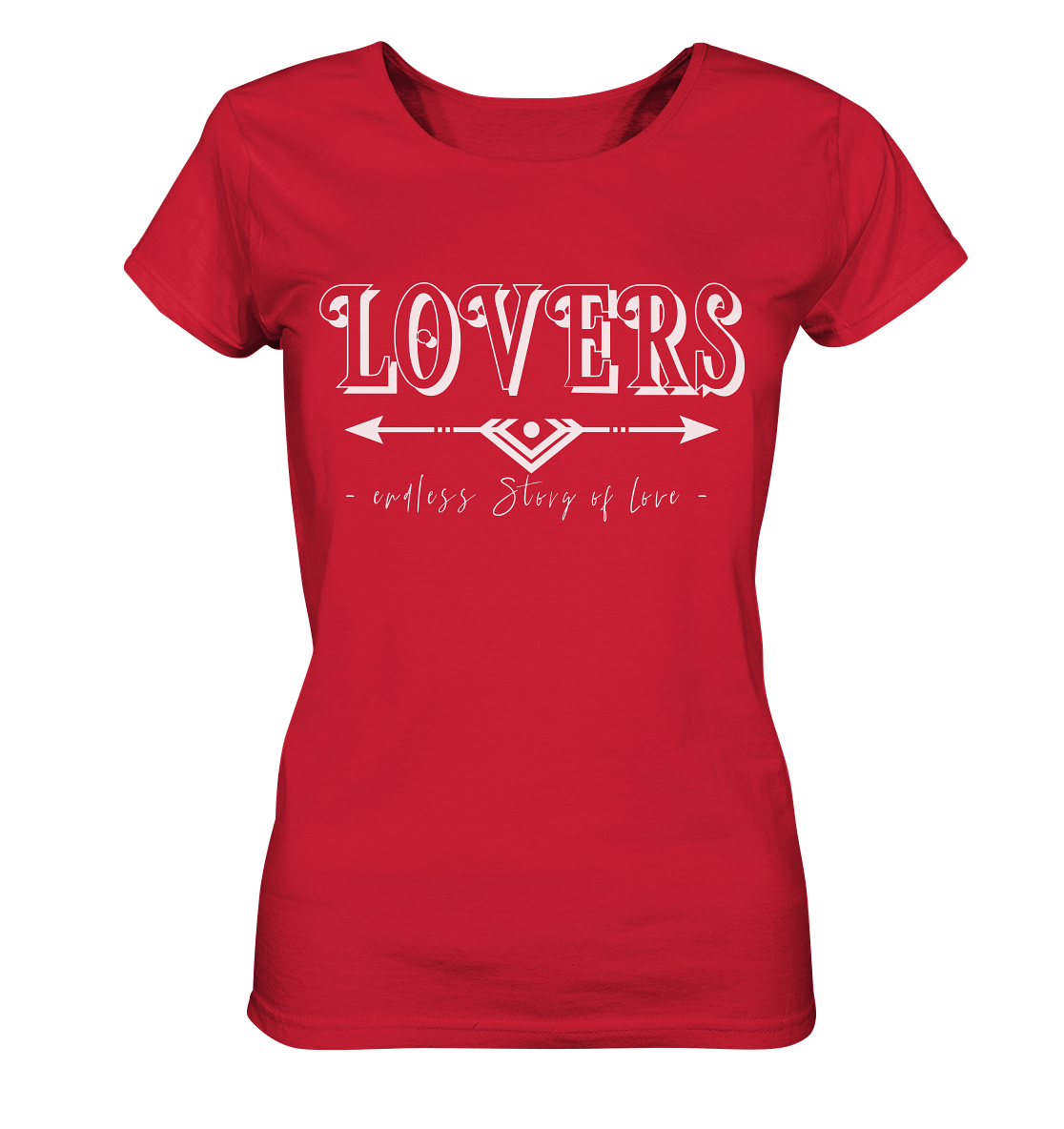 LOVERS endless story of Love T-Shirt Damen in rot couple goals partnerlook t shirt damenlovers t-shirt