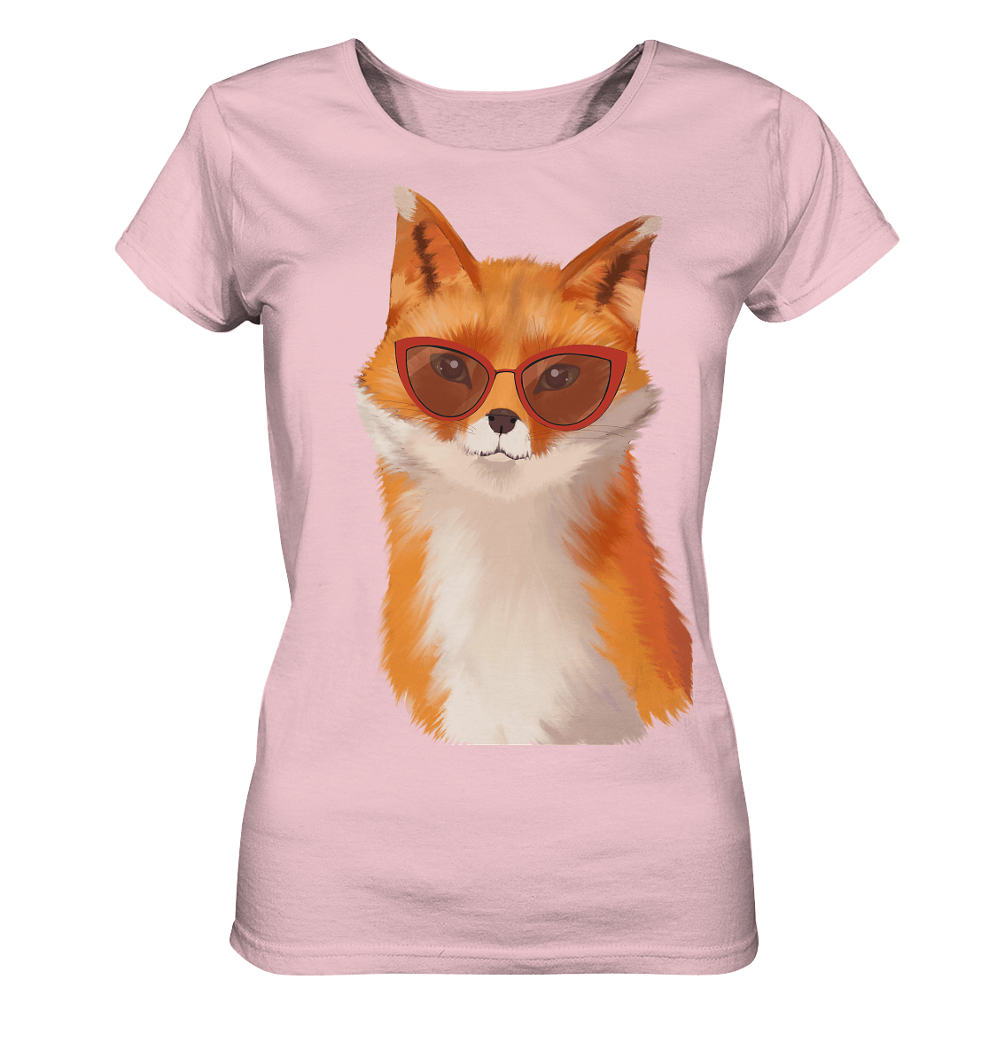 Fuchs mit Sonnenbrille Damen T-Shirt in rosa