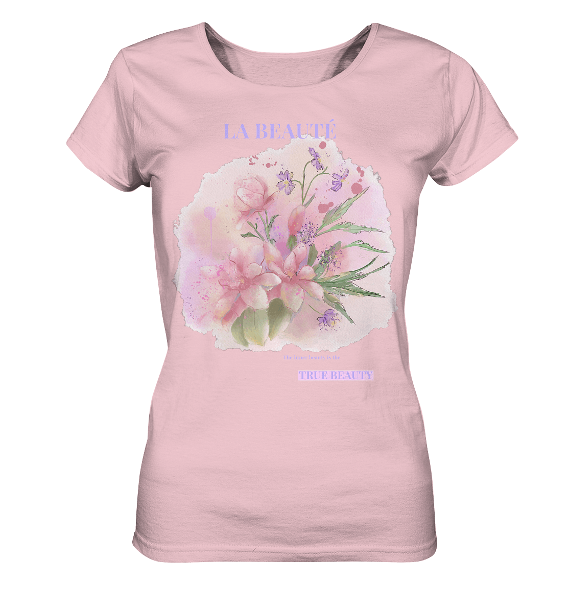  Blumenmuster Shirt LA BEAUTÉ Damen Shirt in rosa mit Blumen