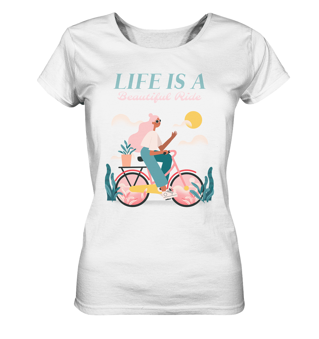 Damen T-Shirt "Life is a beautiful ride"