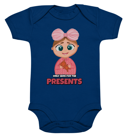 Baby Body mit handgezeichneten, süßen Cartoon-Mädchen in blau powerpuffgirls