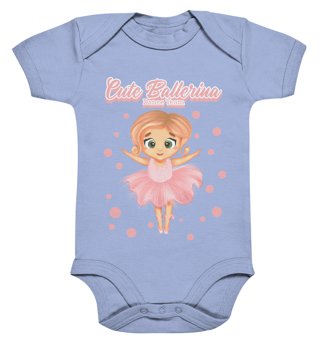 Baby Body mit handgezeichneten Ballerina Cartoon 