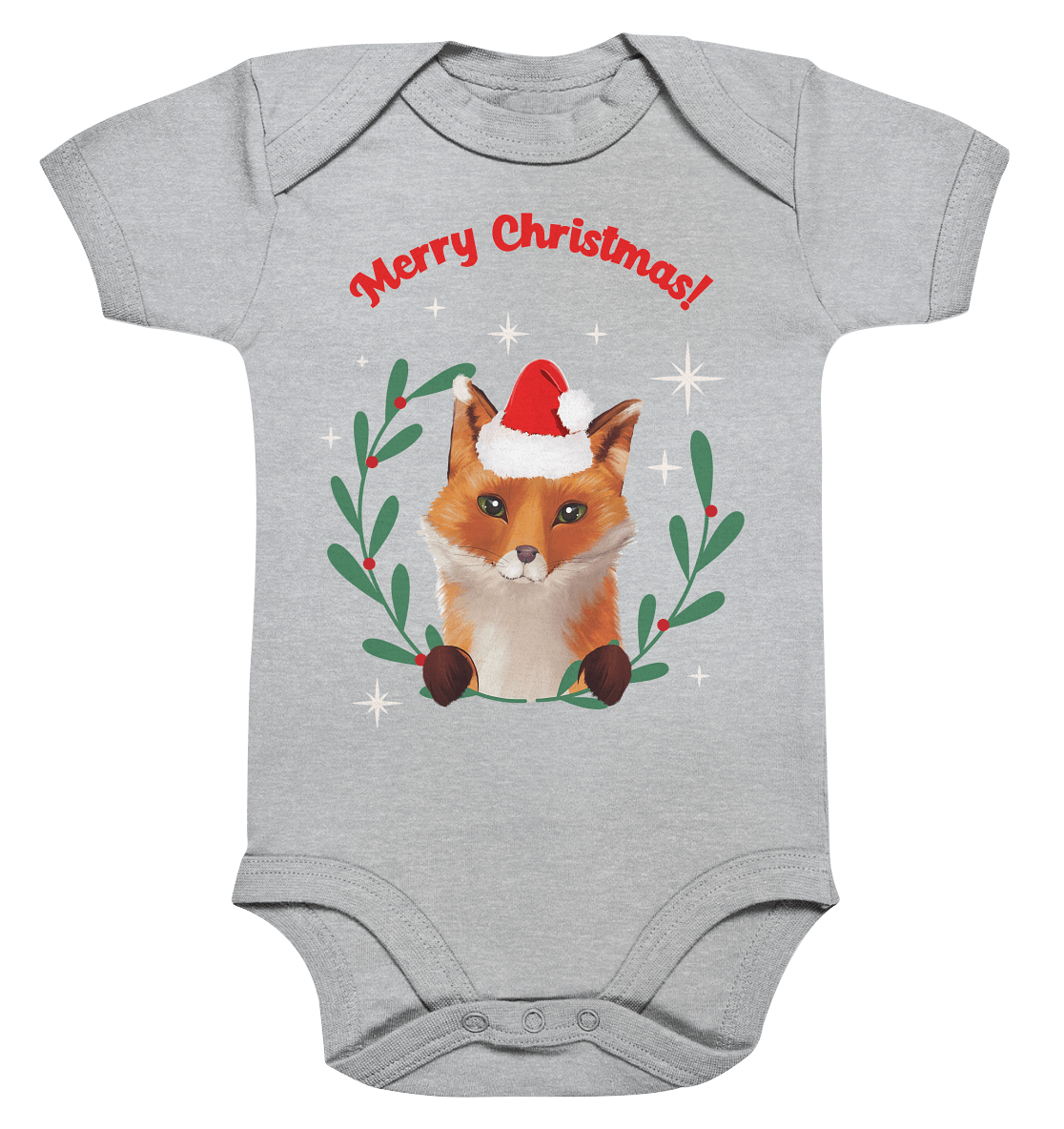 Weihnachtsstrampler Fuchs mit Weihnachtsmütze