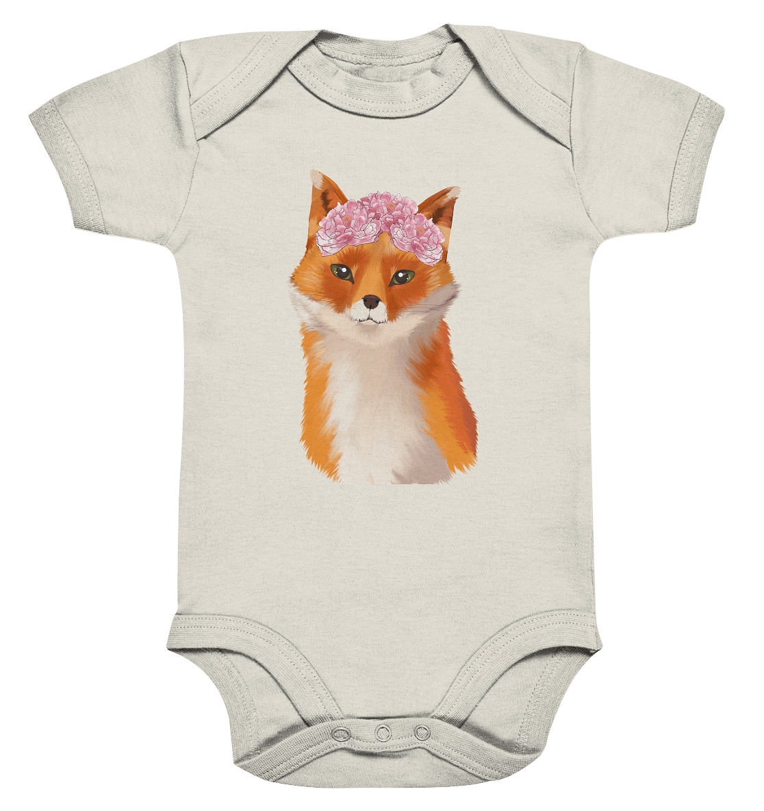 Baby Body "Fuchs mit Blumen" kleiner Fuchs