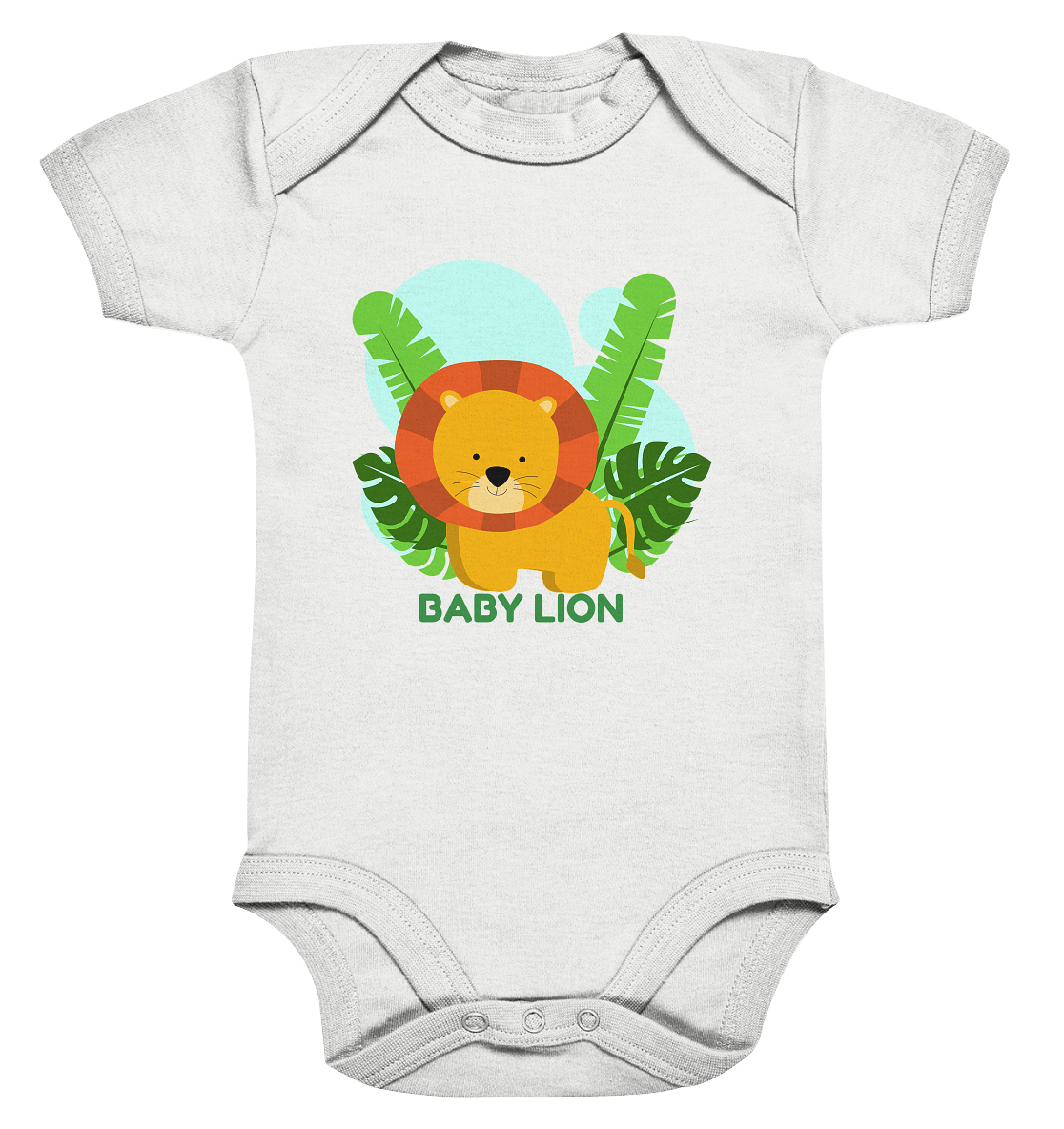 Baby Body "Baby Lion" Strampler grau