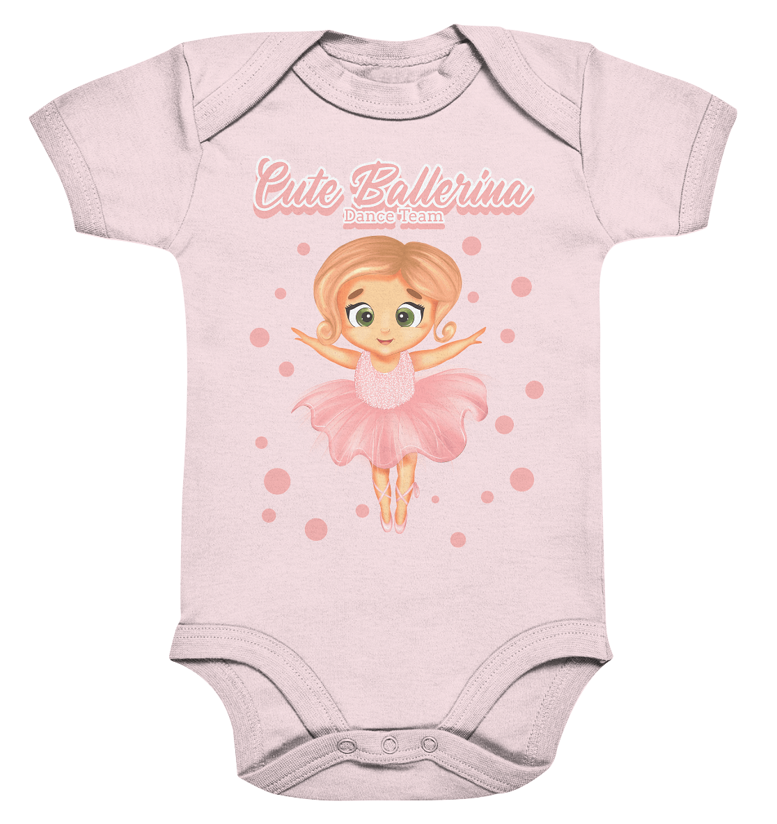 Ballerina Cartoon Baby Strampler in rosa
