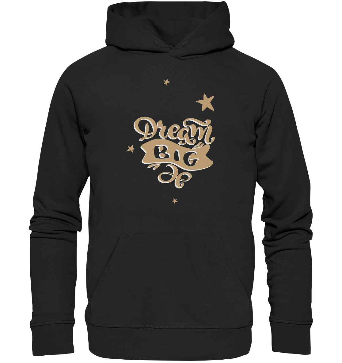 Dream Big Statement Kapuzenpullover  Bloominic in schwarz