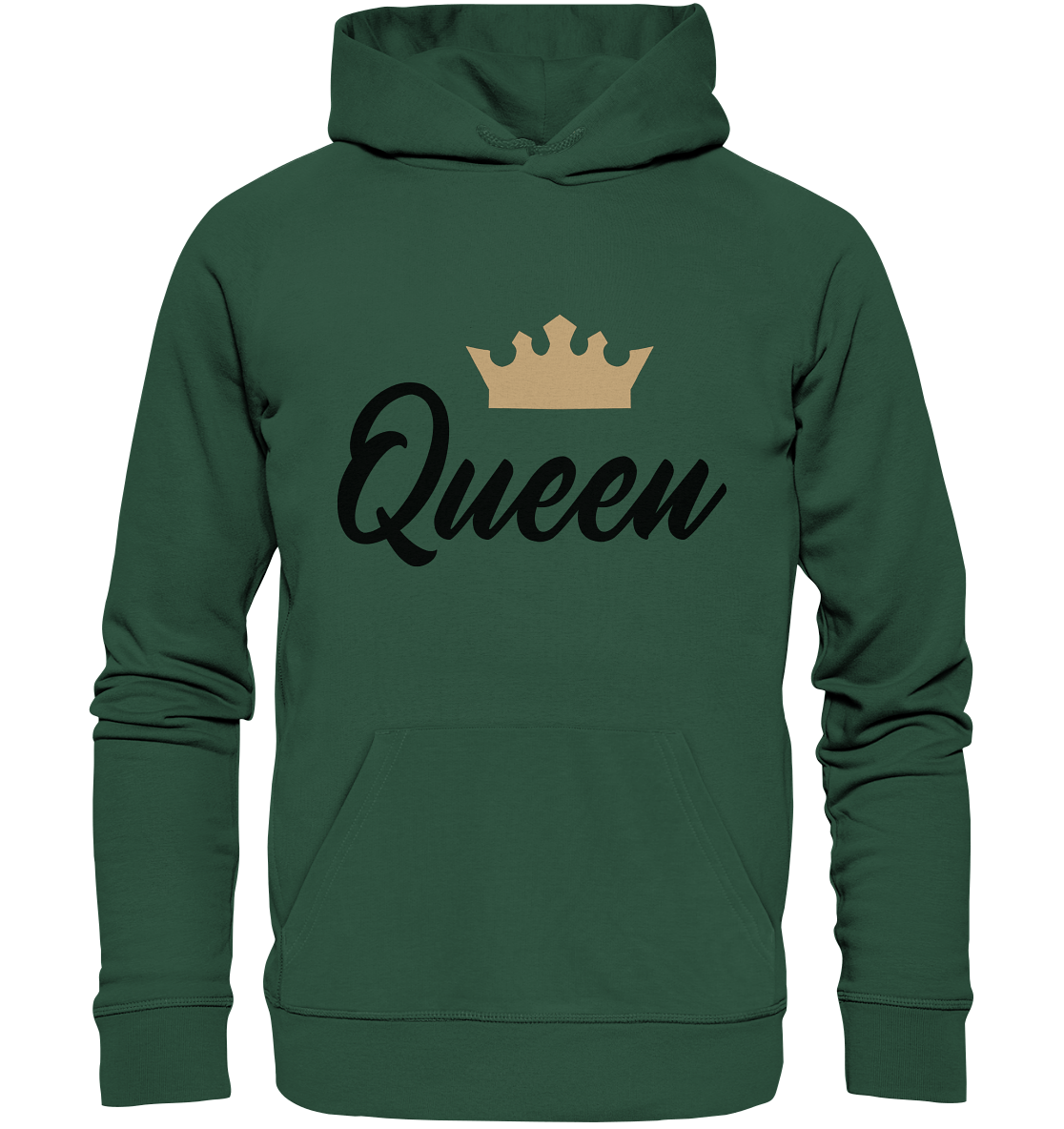 Partnerlook Queen Hoodie in dunkel grün