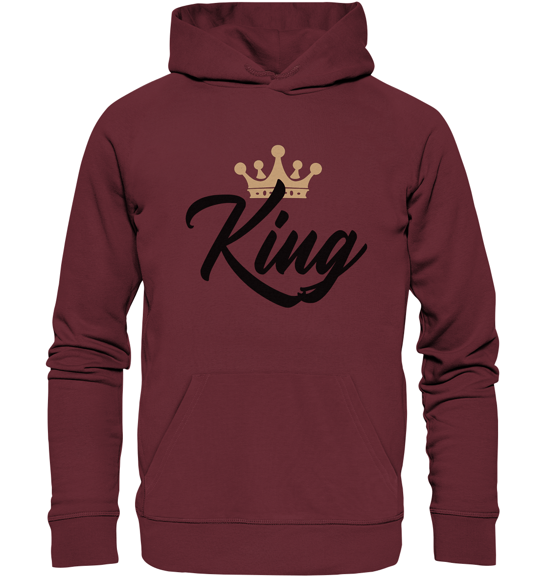 Partnerlook King Hoodie in burgundi King