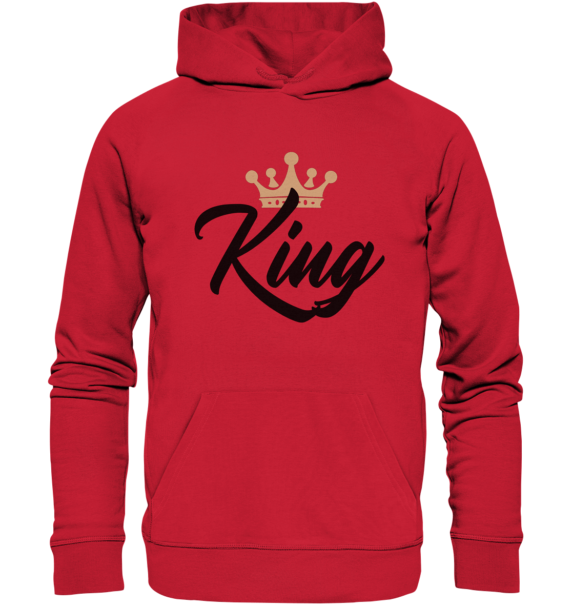 Partnerlook King Hoodie in rot  King