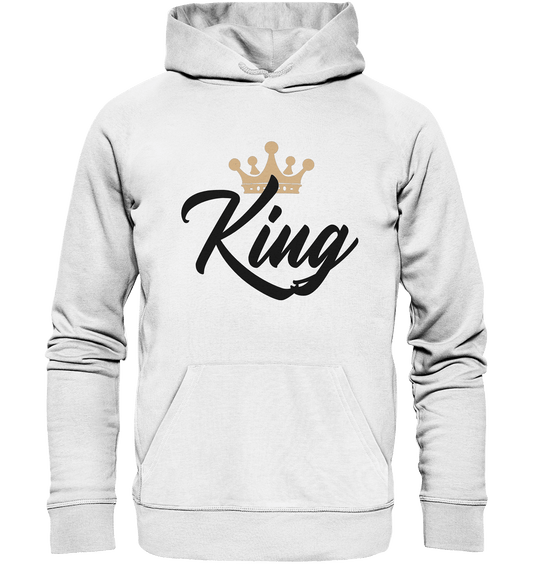 Partnerlook King Queen Hoodie für Männer King in weiß
