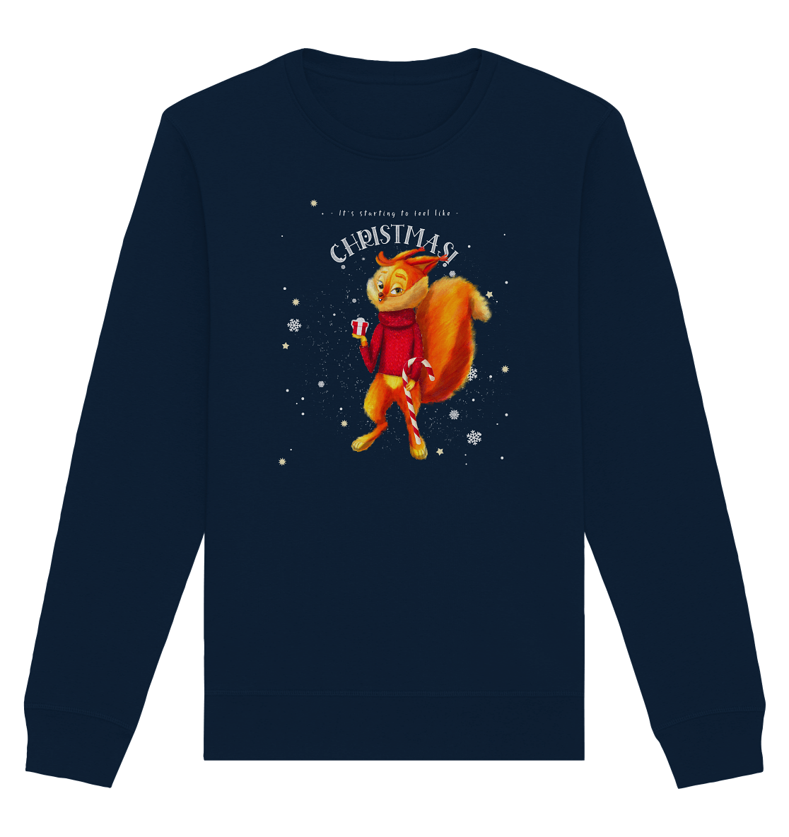 Eichhoernchen-Pullover-Christmas-Sweatshirt-navy-blau