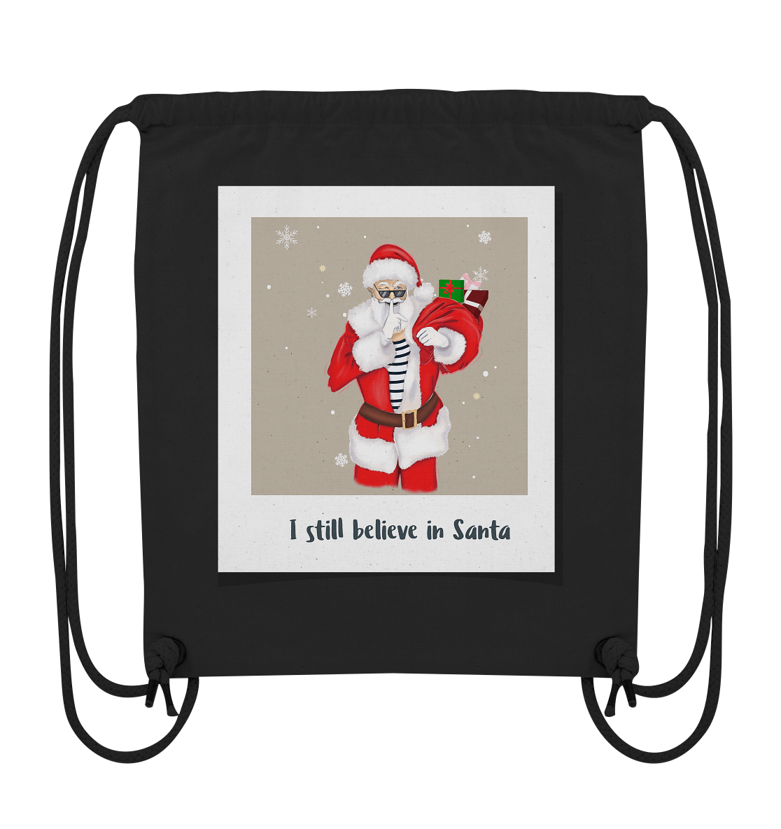 Rucksack mit Weihnachtsmann in black