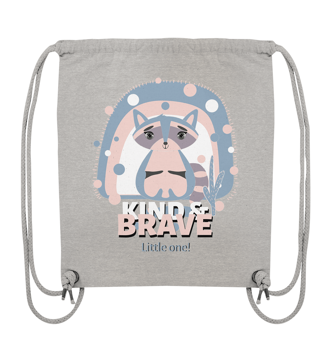 Süßes Waschbär Turnbeutel Gym-Bag in grau