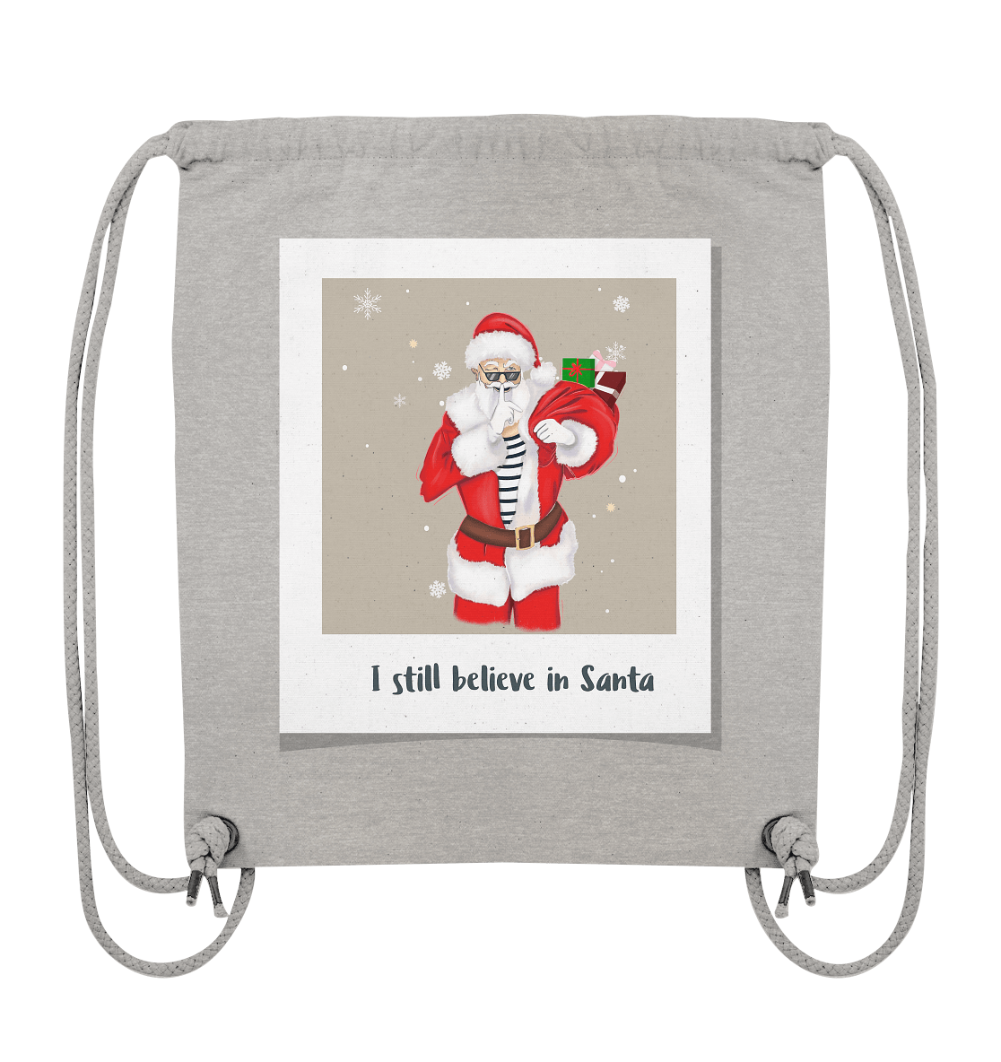 Rucksack mit Weihnachtsmann in grau