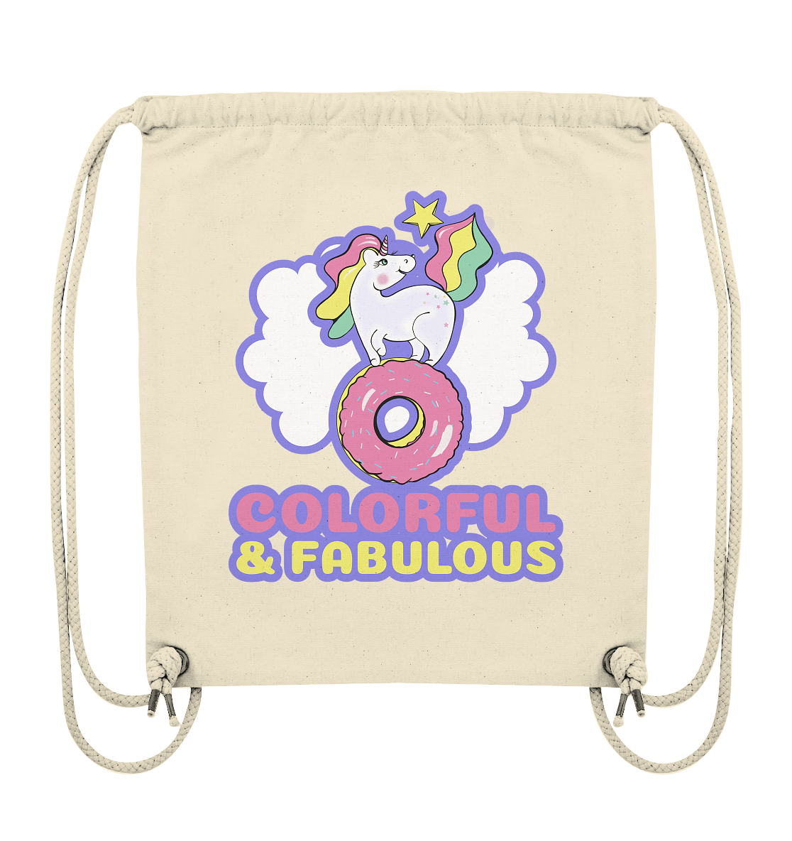 Einhorn Rucksack Gym-Bag mit bunten Einhorn Print BLOOMINIC