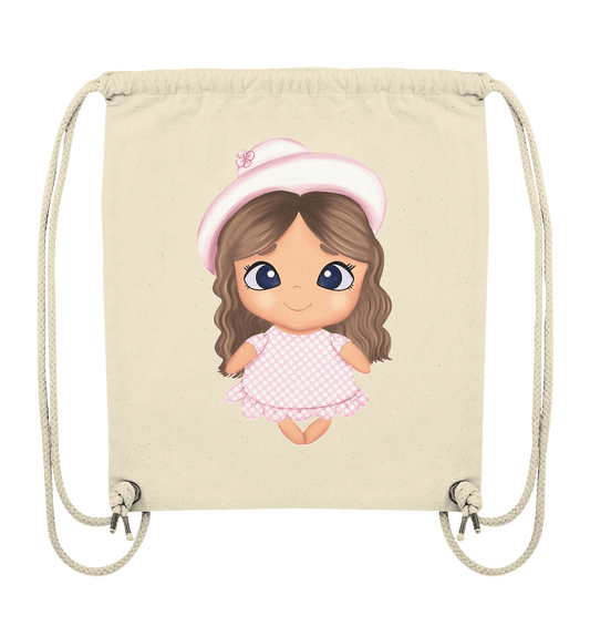 Rucksack mit Mädchen Print. Ein toller Rucksack mit handgezeichneten Design.