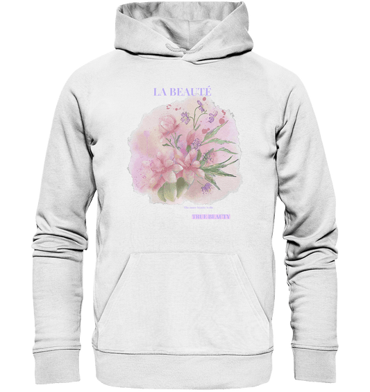 Blumenmuster Designer Hoodie LA BEAUTÉ mit zarten Blumen Print