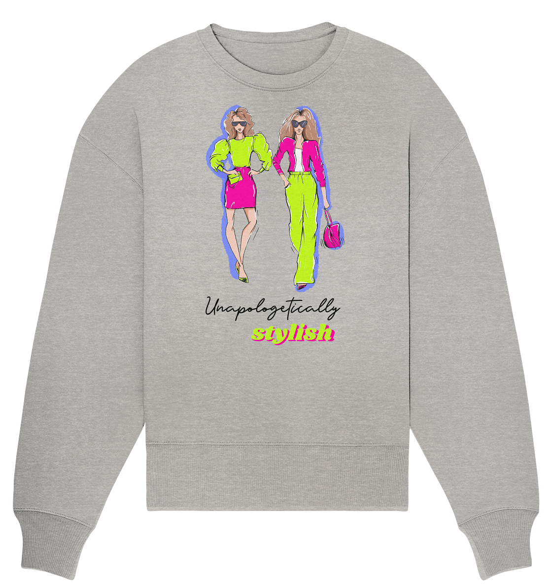 ✪ Neon Lime green Pink Fashion Oversize Sweatshirt ✪ – BLOOMINIC