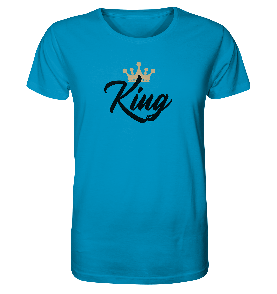 King & Queen couple goals T-Shirt Familien Set King & Queen, Gold schwarz