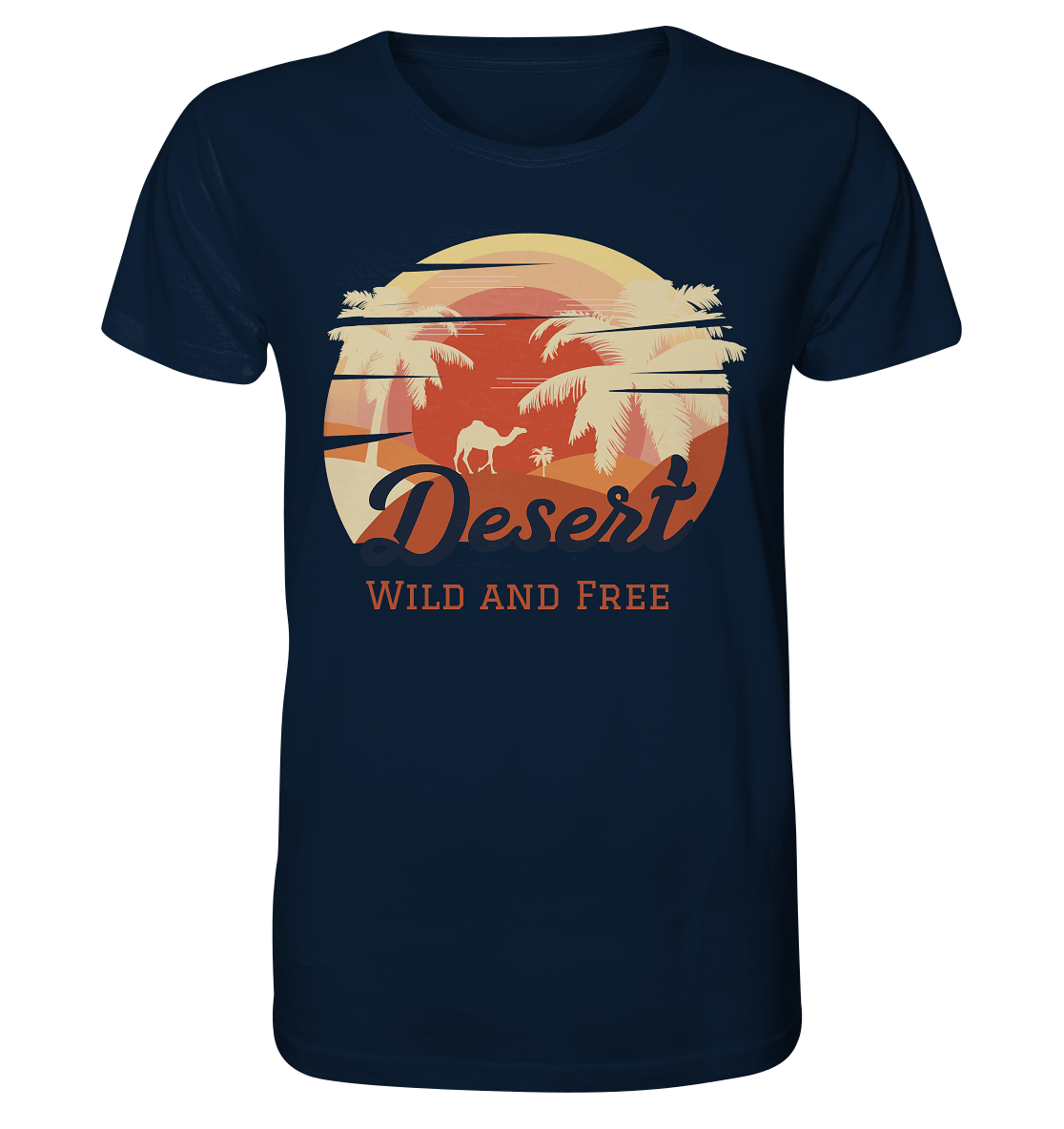 Red Desert wild & free Shirt in navy blau von Bloominic