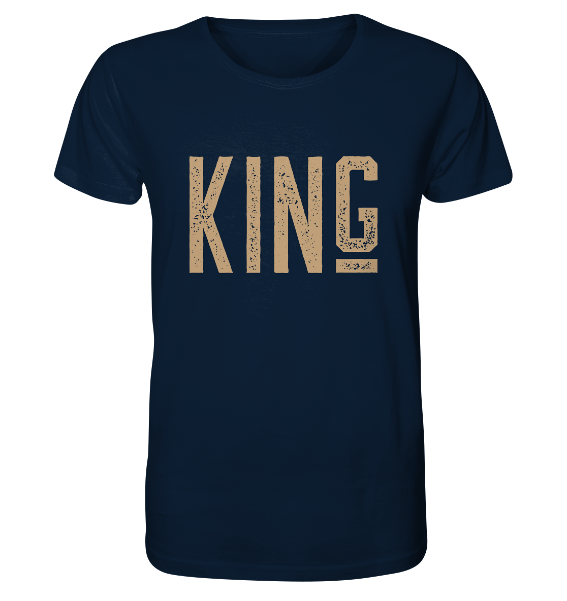 King T-Shirt für das Familienoutfit oder Partnerlook Herren couple goals king & QueenT-Shirt in navy blau