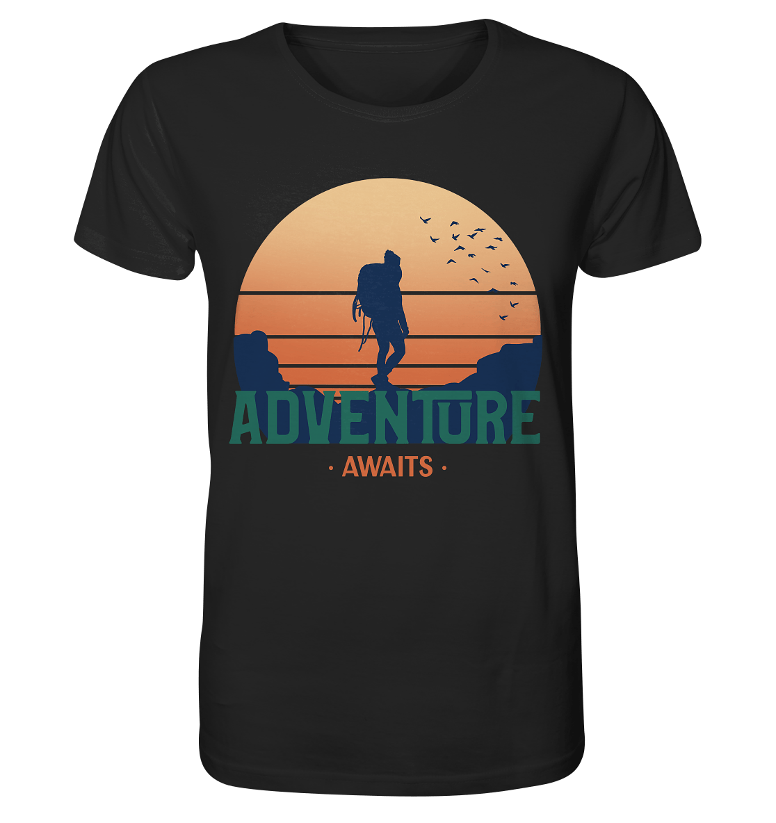 Wanderer Herren  T-Shirt in schwarz