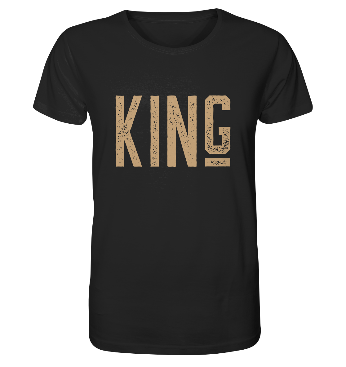 King T-Shirt für das Familienoutfit oder Partnerlook Herren couple goals king & QueenT-Shirt in schwarz gold