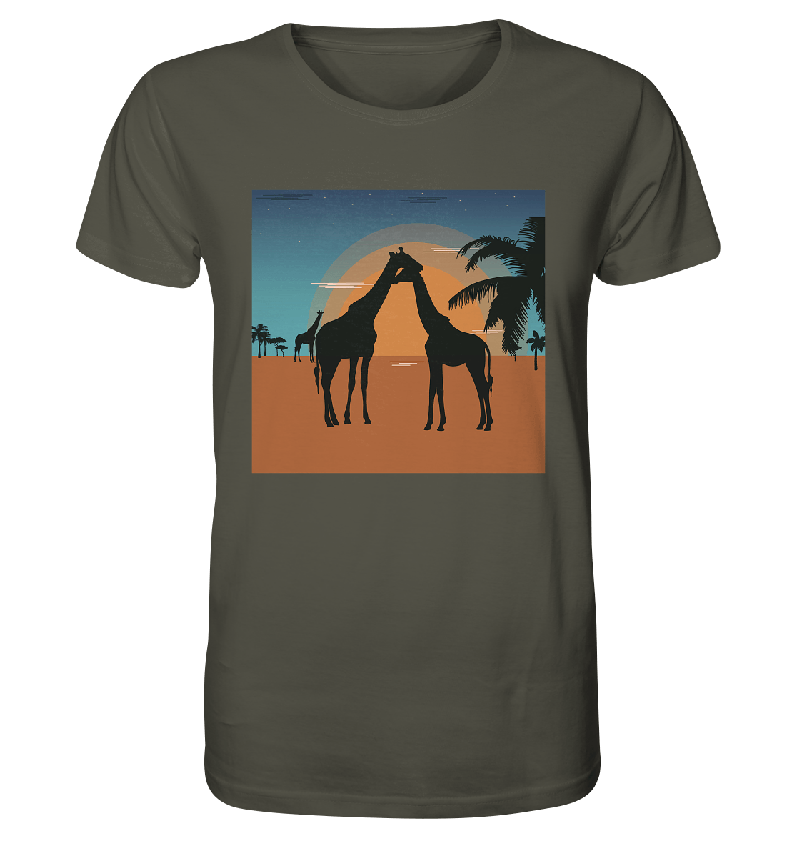 Herren T-Shirt mit Giraffen Print