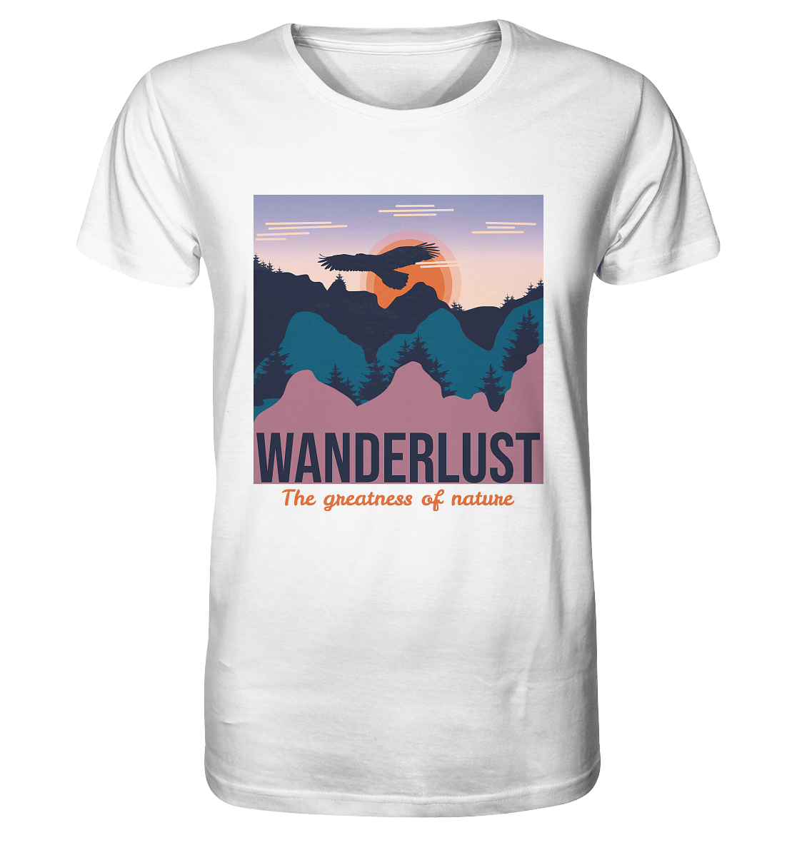 Bergmensch T-Shirt wanderlust mit Berge Muster