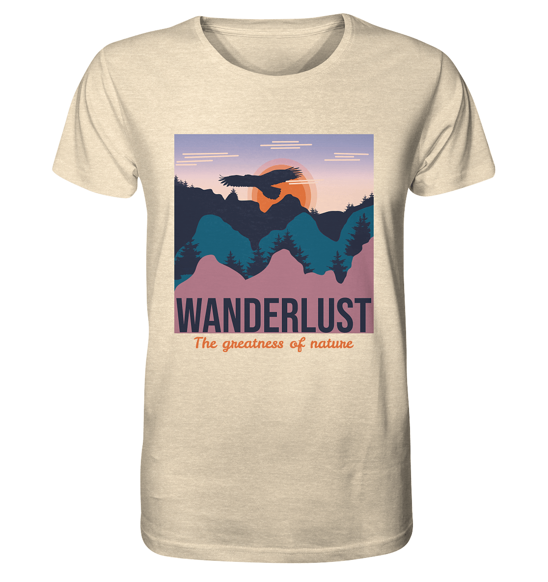 Bergmensch Herren Shirt wanderlust mit Berge Print