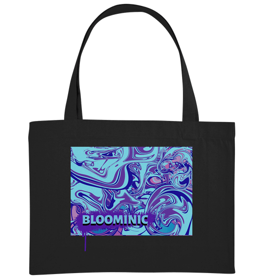 Abstraktes Desing auf Stoff Jute Beutel von Bloominic in schwarz