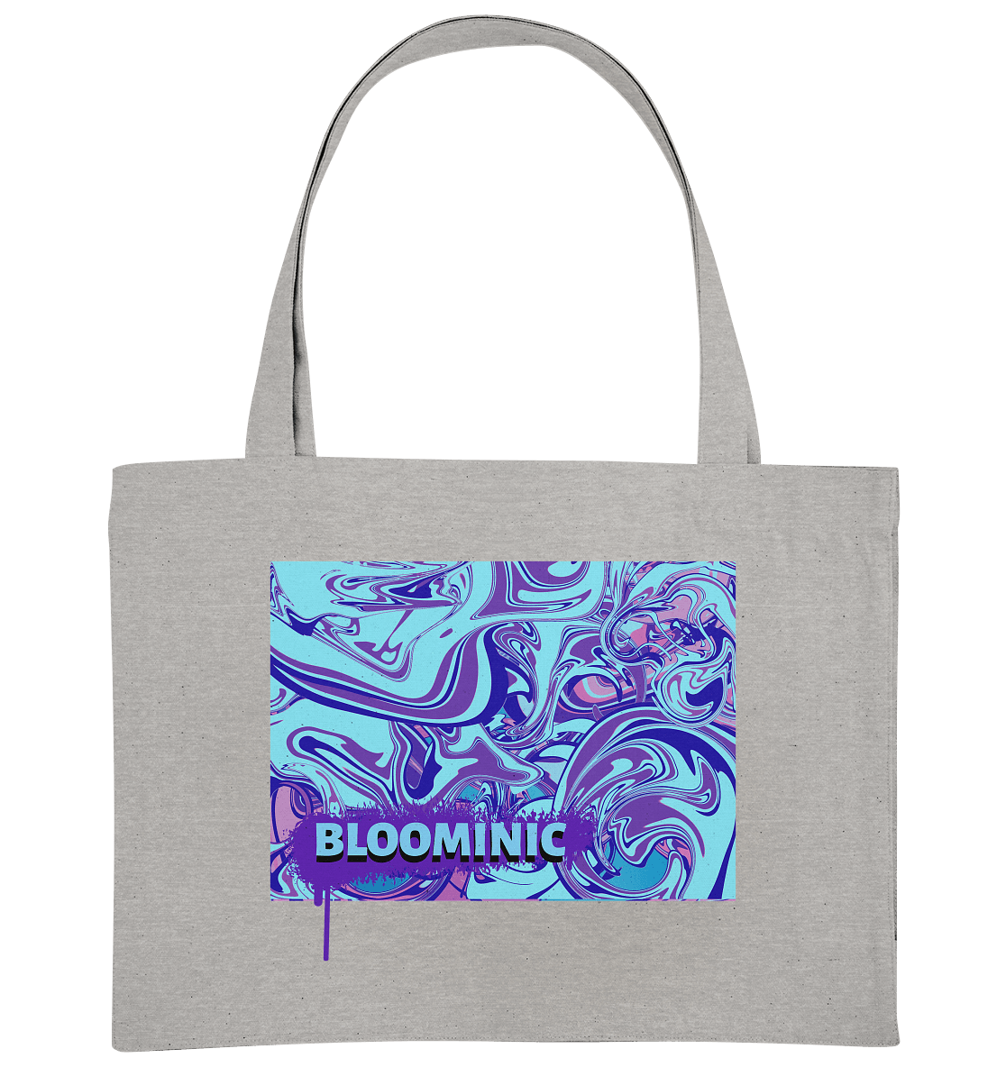 Handgezeichnetes, abstraktes und einzigartiges Design-Muster mit bunten Formen und Objekten. Ein exklusives Design macht diese Shopping Tasche einfach zum Hingucker Abstrakte Street Art